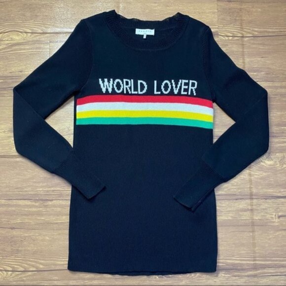 Sandro World-Lovers Intarsia Sweater Size 2 - Picture 3 of 11